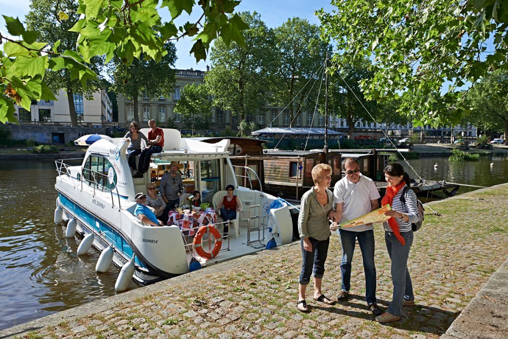 Erdre boot ligplaats huren in het hart van Nantes
